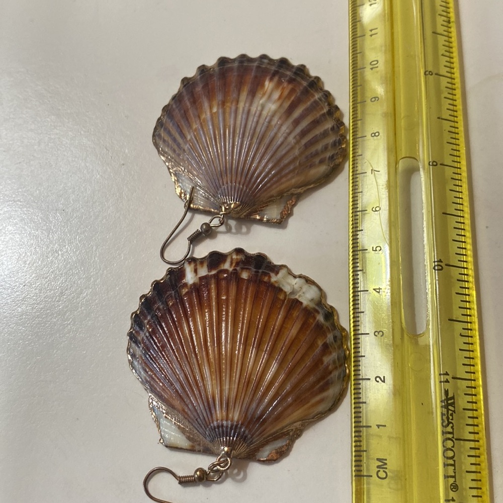 Scallop Shell Earrings - Picture 4 of 4
